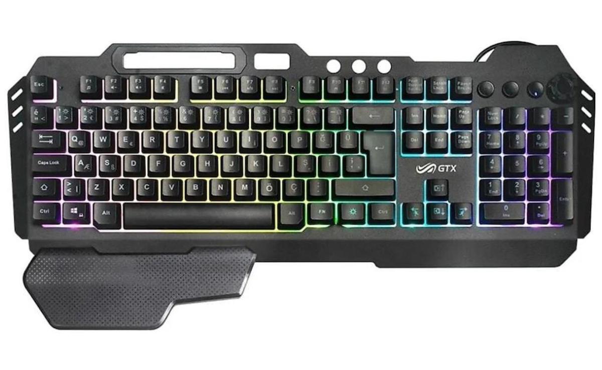 GTX Goldenpool Türkçe 104 Tuşlu Kablolu Gri Gaming Klavye