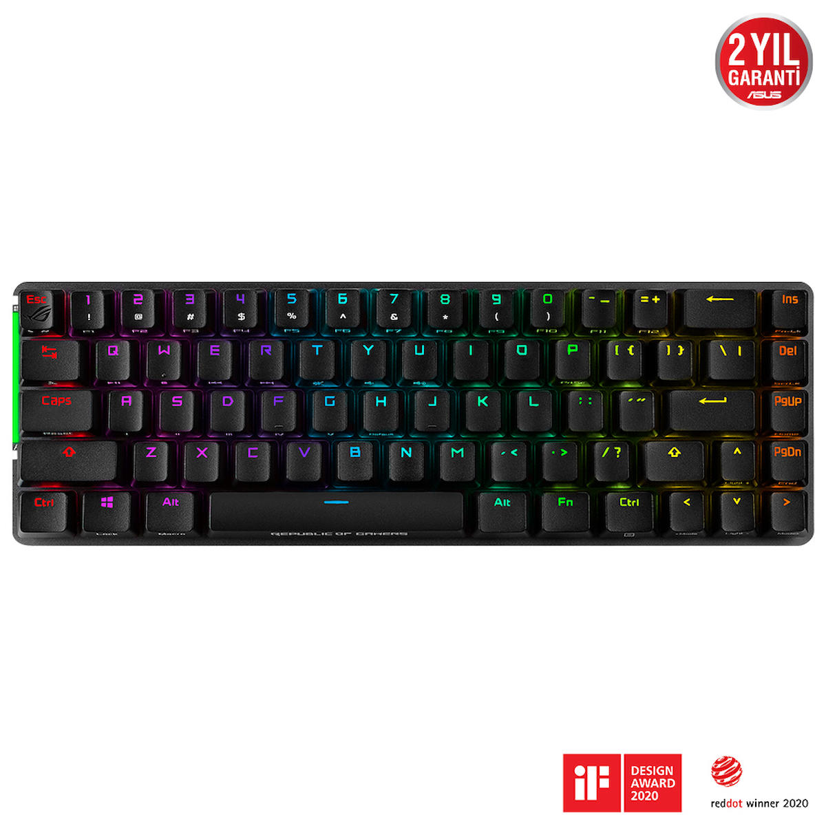 Asus Türkçe 88 Tuşlu Kablolu Siyah Mekanik Gaming Klavye