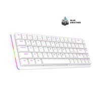 Rampage GK61 Türkçe 88 Tuşlu Blue Switch Kablolu Beyaz Mekanik Gaming Klavye
