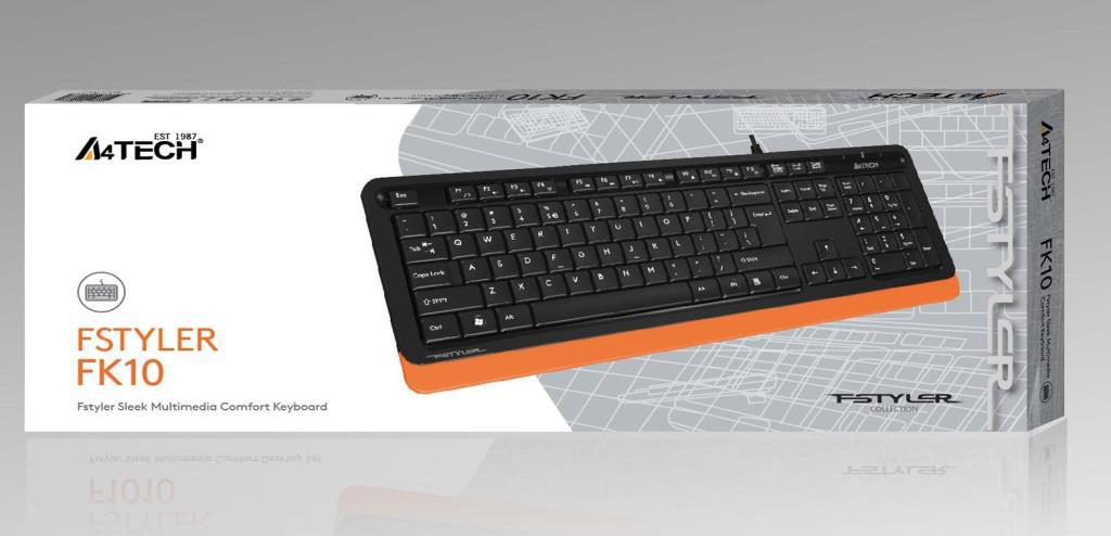 A4tech FK10 Türkçe 108 Tuşlu Kablolu Siyah Normal Klavye
