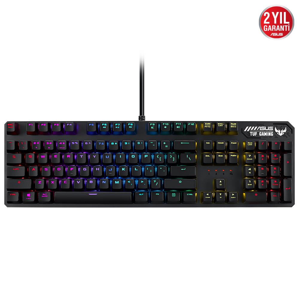 Asus Türkçe RGB 108 Tuşlu Red Switch Kablolu Siyah Gaming Klavye