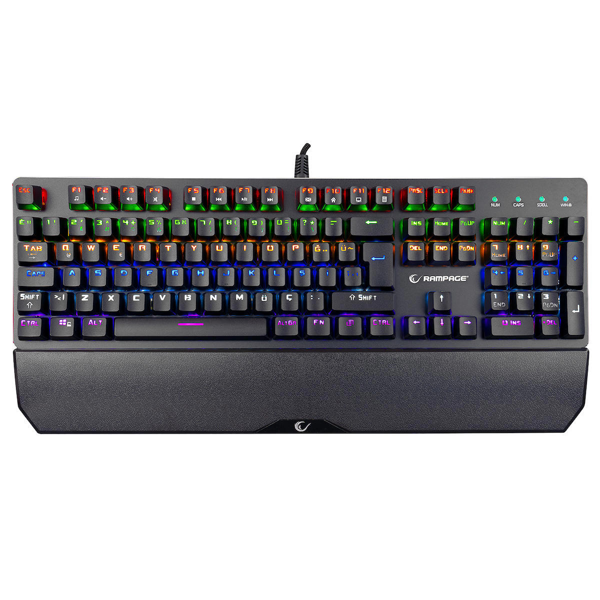 Rampage KB-R81 Türkçe RGB 104 Tuşlu Red Switch Kablolu Siyah Mekanik Gaming Klavye