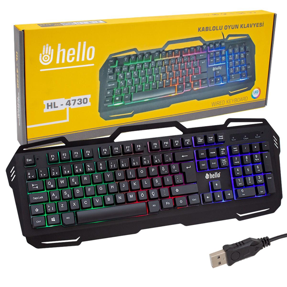 Weko HL-4730 Türkçe 104 Tuşlu Kablolu Siyah Gaming Klavye