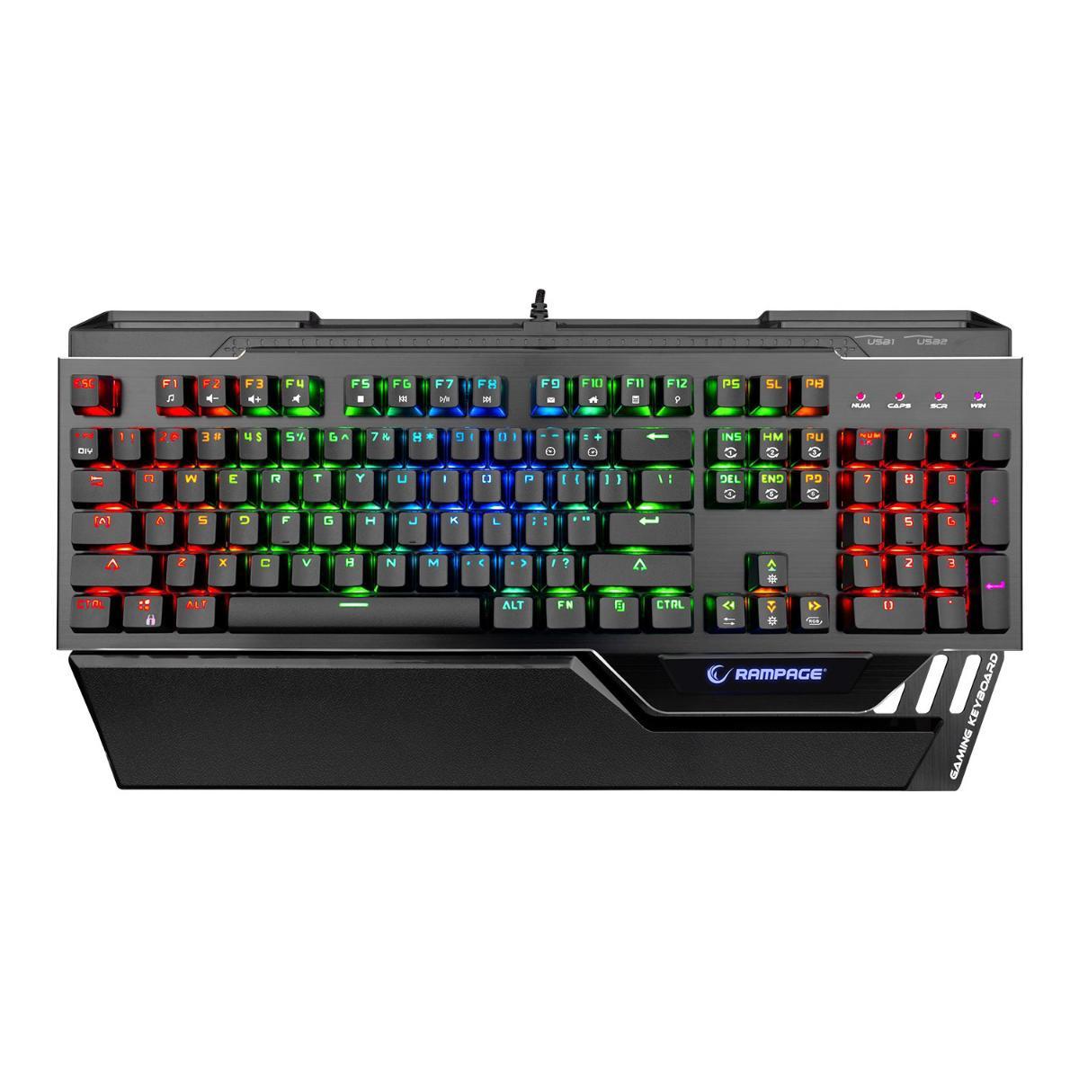 Rampage KB-RX92 Türkçe Q RGB 104 Tuşlu Kablolu Siyah Mekanik Gaming Klavye