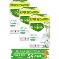 Molped Pure & Soft Organik İnce 18'li Hijyenik Ped 3 Adet