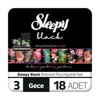 Sleepy Black İnce 18'li Hijyenik Ped 2 Adet