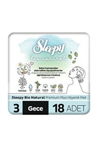 Sleepy Bio Natural İnce 18'li Hijyenik Ped 12 Adet