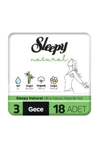 Sleepy Natural İnce 18'li Hijyenik Ped 12 Adet