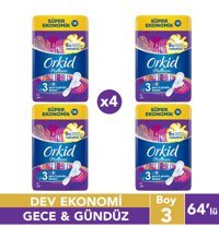 Orkid Platinum İnce 64'lü Hijyenik Ped 3 Adet