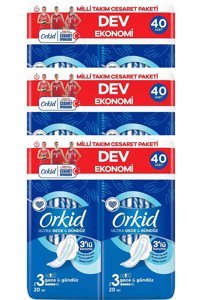 Orkid Ultra Extra İnce 40'lı Hijyenik Ped 3 Adet