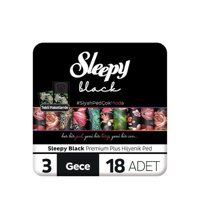 Sleepy Black İnce 18'li Hijyenik Ped 6 Adet