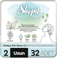 Sleepy Bio Natural Premium Plus İnce 32'li Hijyenik Ped 24 Adet