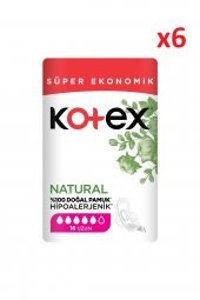 Kotex Natural İnce 16'lı Hijyenik Ped 6 Adet