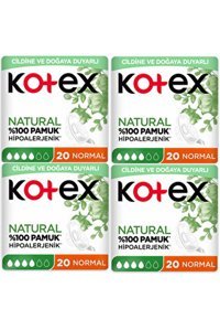 Kotex Natural İnce 20'li Hijyenik Ped 4 Adet