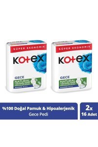 Kotex Natural Quadro İnce 16'lı Hijyenik Ped 2 Adet