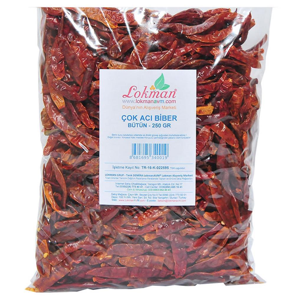Lokman Avm Acı Biber Tane 250 gr