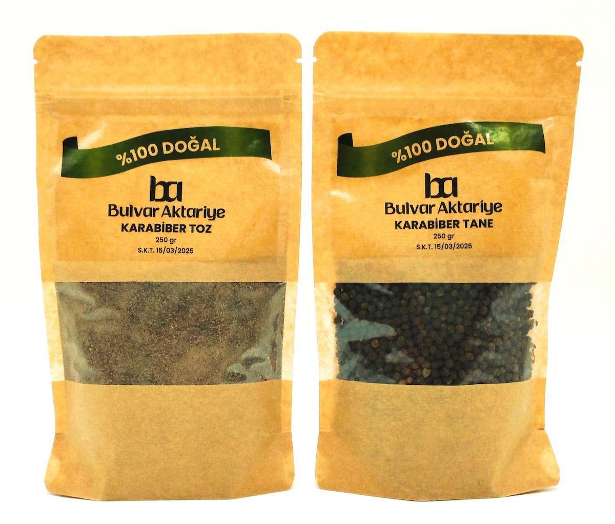 Bulvar Aktar Vegan Karabiber Tane - Toz 2 x 250 gr