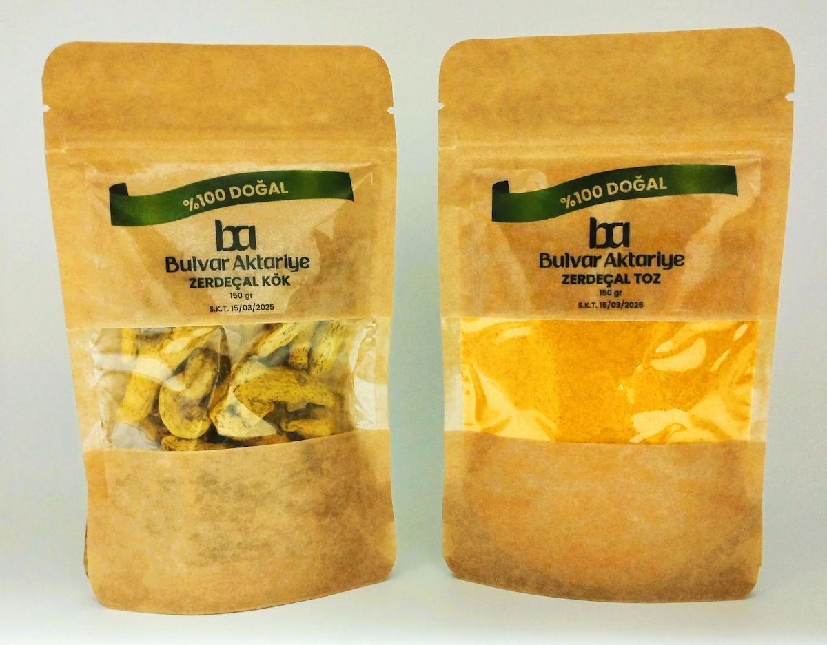 Bulvar Aktar Vegan Zerdeçal Tane - Toz 2 x 150 gr