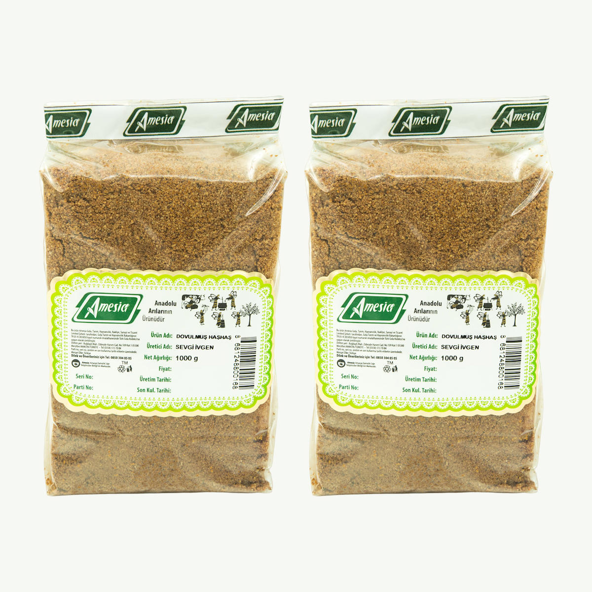 Amesia Dövülmüş Haşhaş Toz 2 x 1 kg