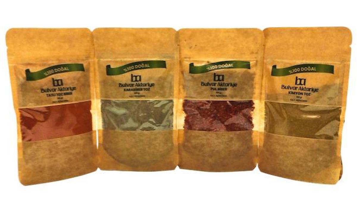 Bulvar Aktar Vegan Toz Baharat Seti 4 x 100 gr
