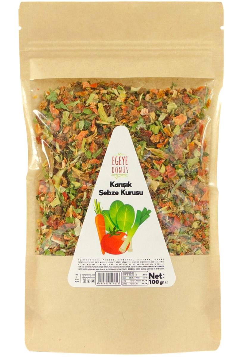 Egeye Dönüş Vegan Toz Sebze Kurusu 100 gr