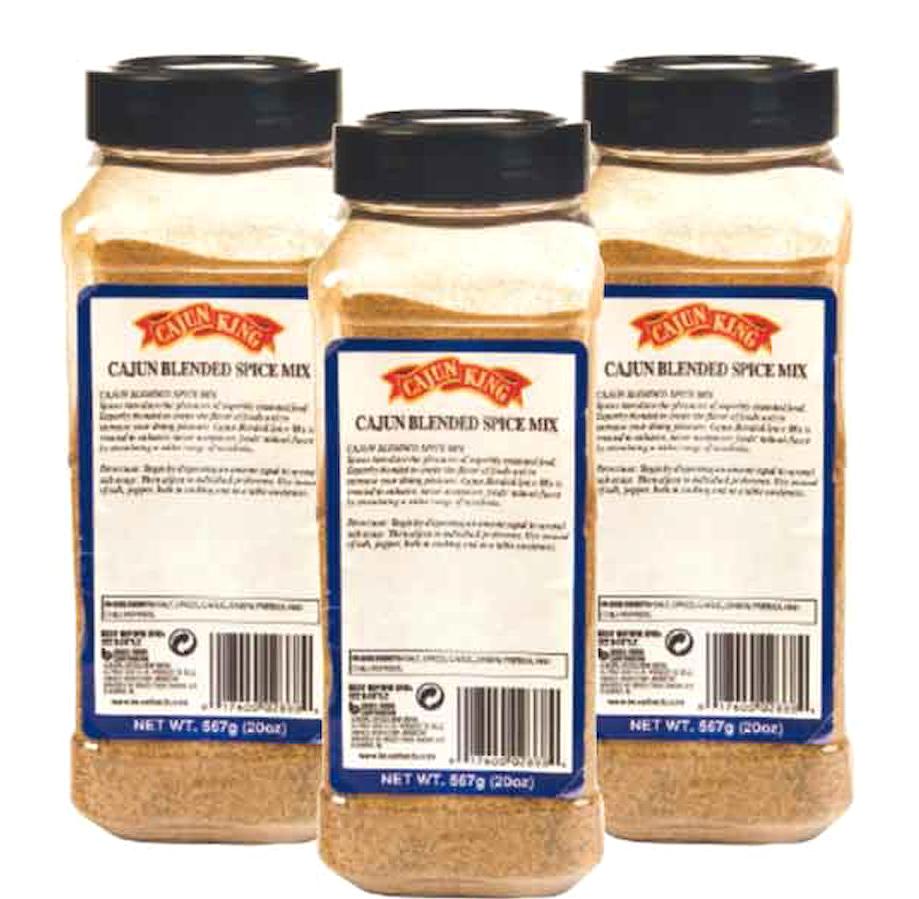 Cajun King Vegan Toz Blended Spice Mix 3 x 567 gr