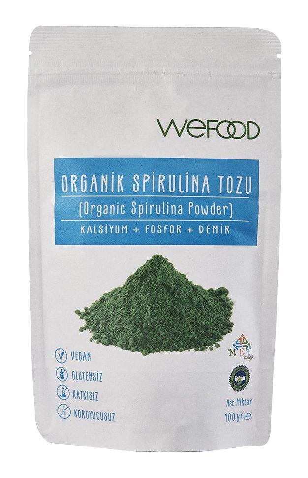 Wefood Vegan Toz Organik Spirulina Tozu 100 gr