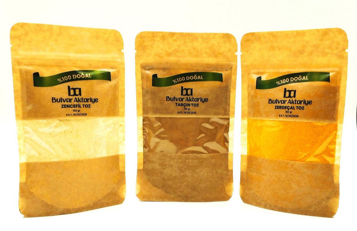 Bulvar Aktar Vegan Toz Baharat Seti 3 x 150 gr