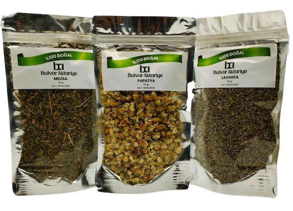 Bulvar Aktar Vegan Lavanta - Melisa - Papatya Tane - Toz 3 x 50 gr