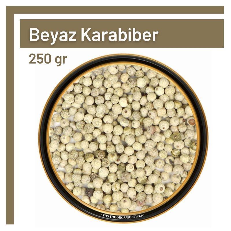 Tos The Organic Spices Piper Nigrum Vegan Beyaz Karabiber Tane 250 gr