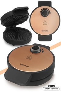 Goldmaster Gold 1000 1000 W Gold Rose Waffle Makinesi