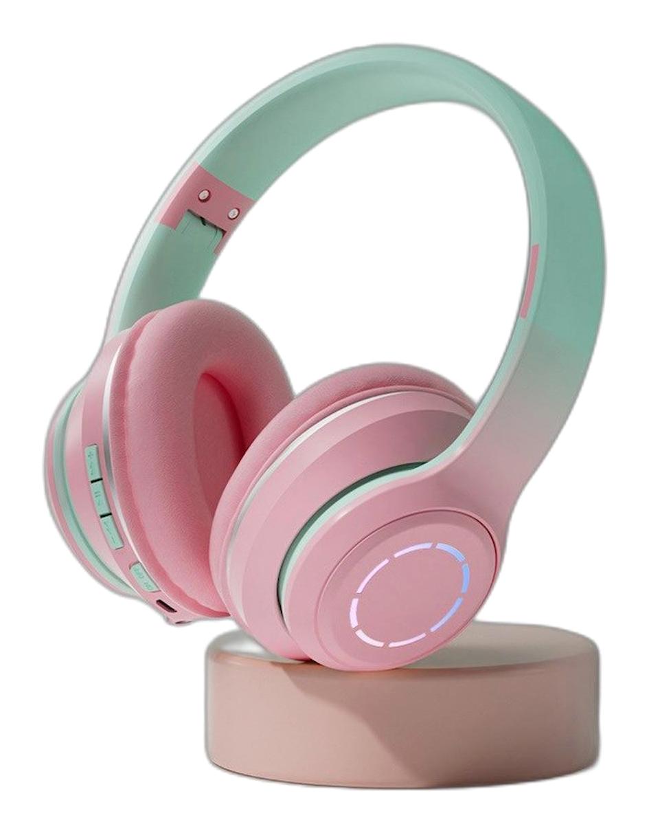 Concord ST99 5.0 Işıklı Kulak Üstü Bluetooth Kulaklık Pembe