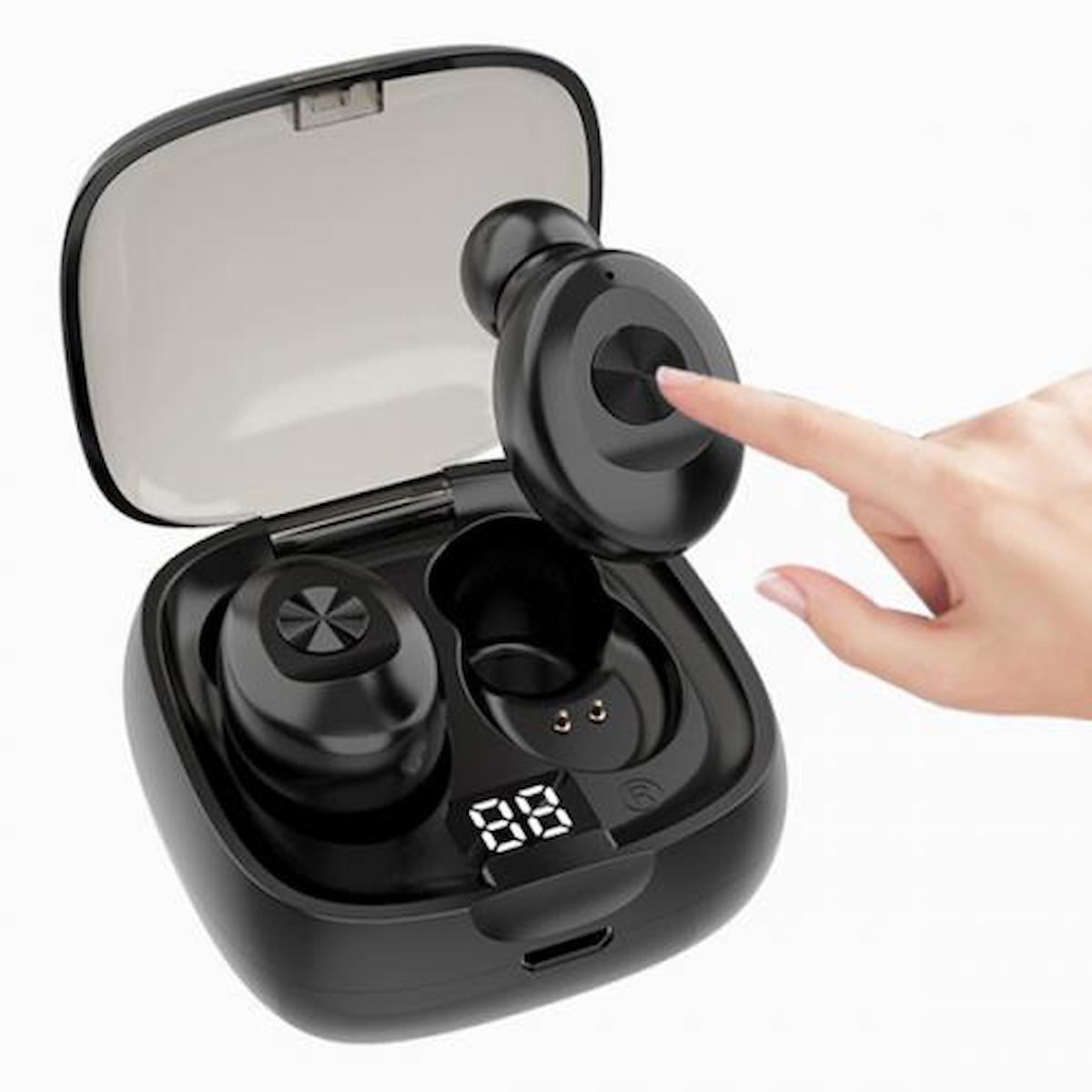 Coofbe 20Hz-20KHz 5.0 Gürültü Önleyici Kulak İçi Bluetooth Kulaklık Siyah