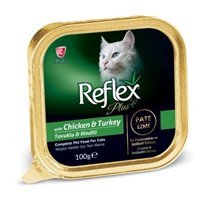 Reflex Plus Pate Hindi Etli - Tavuklu Yetişkin Yaş Kedi Maması 100 gr