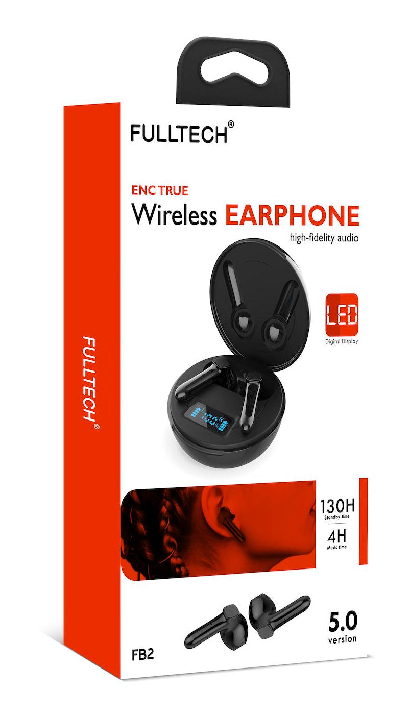 Fulltech Fb2 5.0 Kulak İçi Bluetooth Kulaklık Siyah
