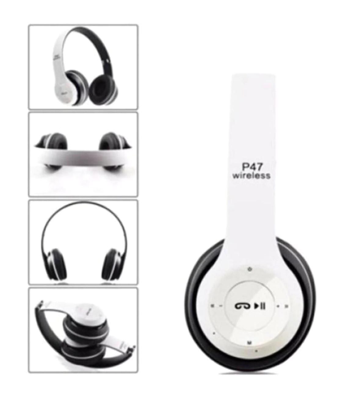 i-Stone P47 Kablosuz Kulak Üstü Bluetooth Kulaklık Beyaz