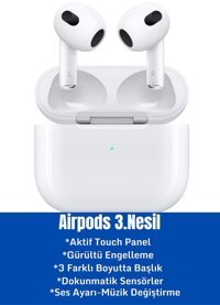 Bakeey Airpods 3. Nesil 5.0 Kulak İçi Bluetooth Kulaklık Beyaz