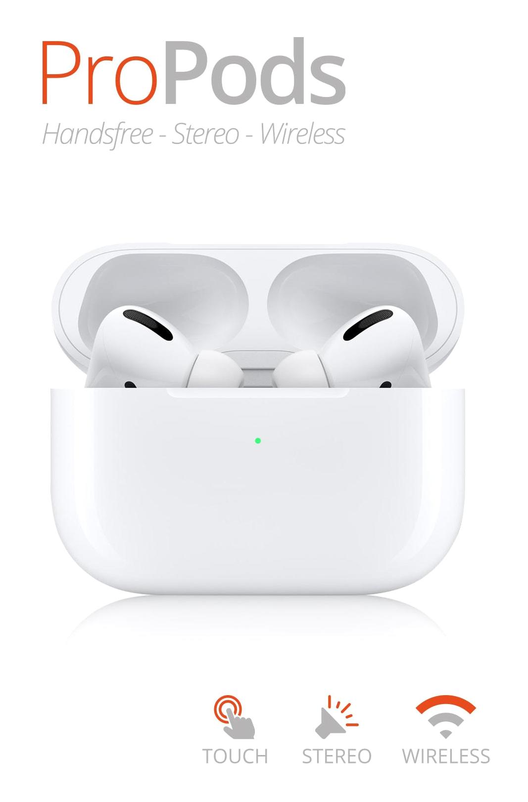 Powerway Propods Gürültü Önleyici Kulak İçi Bluetooth Kulaklık Beyaz