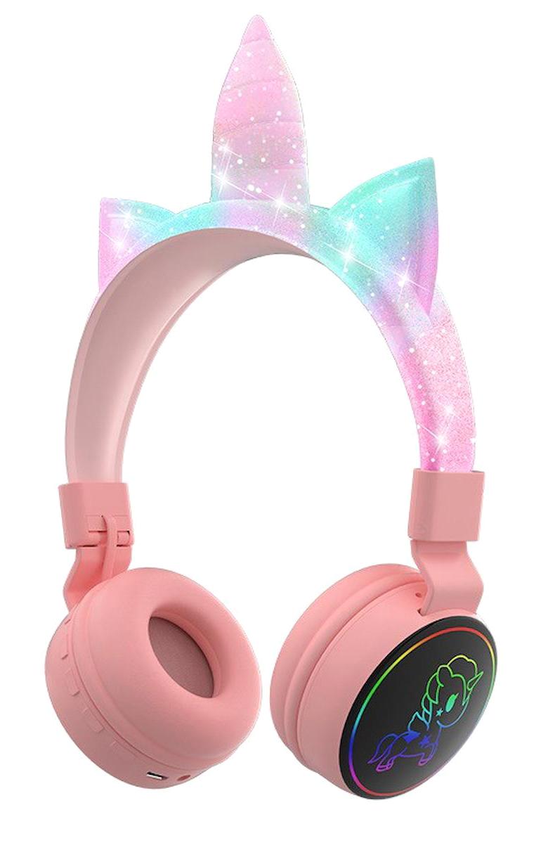 Pazariz Gürültü Önleyici Kablosuz Kulak Üstü Bluetooth Kulaklık Pembe