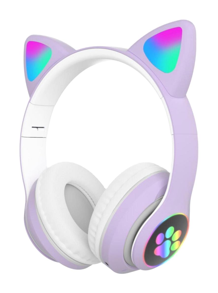 Teknomoda 5.0 Işıklı Kablosuz Kulak Üstü Bluetooth Kulaklık Mor
