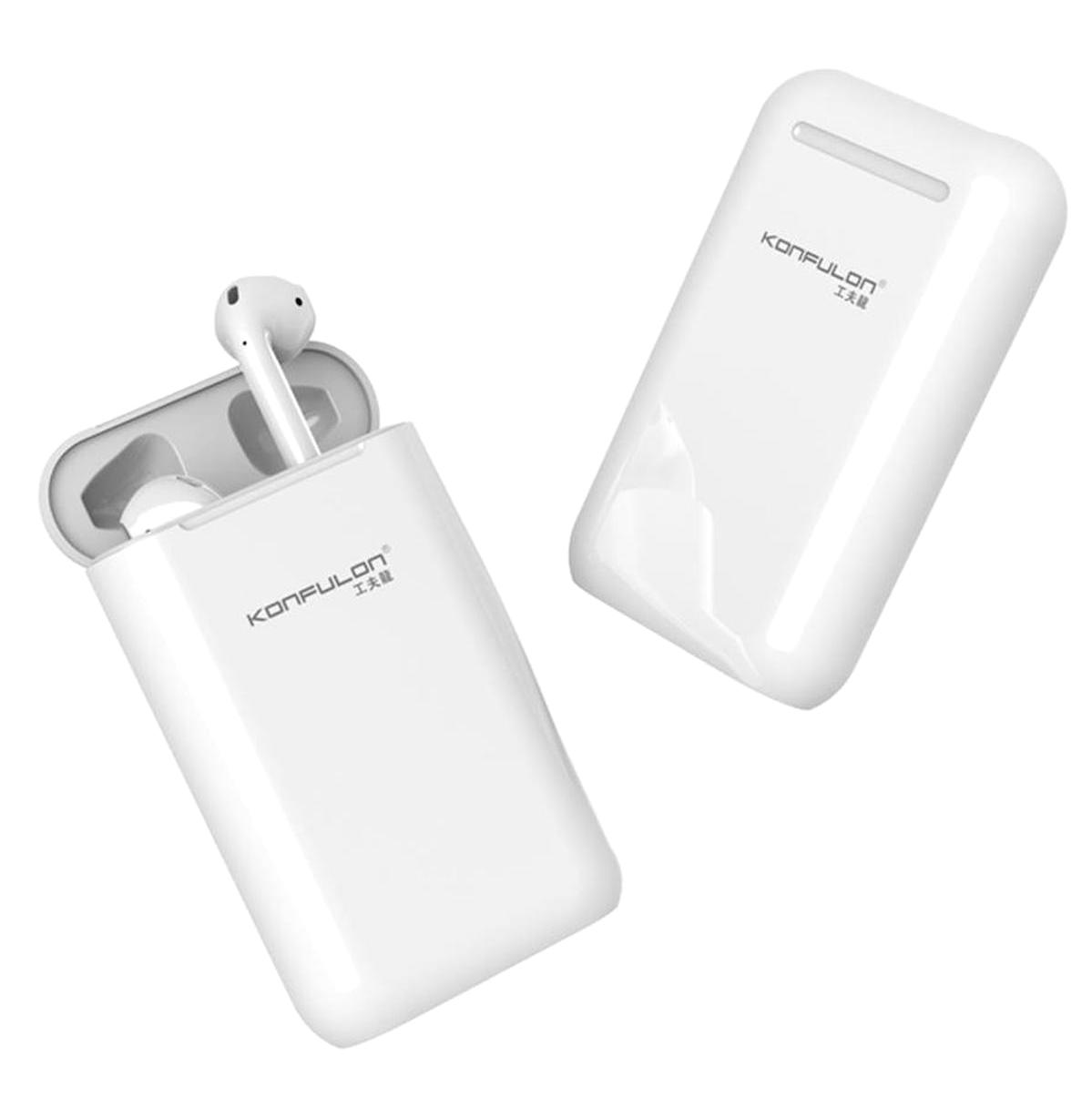 Konfulon BTS08 5.0 Kablosuz Kulak İçi Bluetooth Kulaklık Beyaz