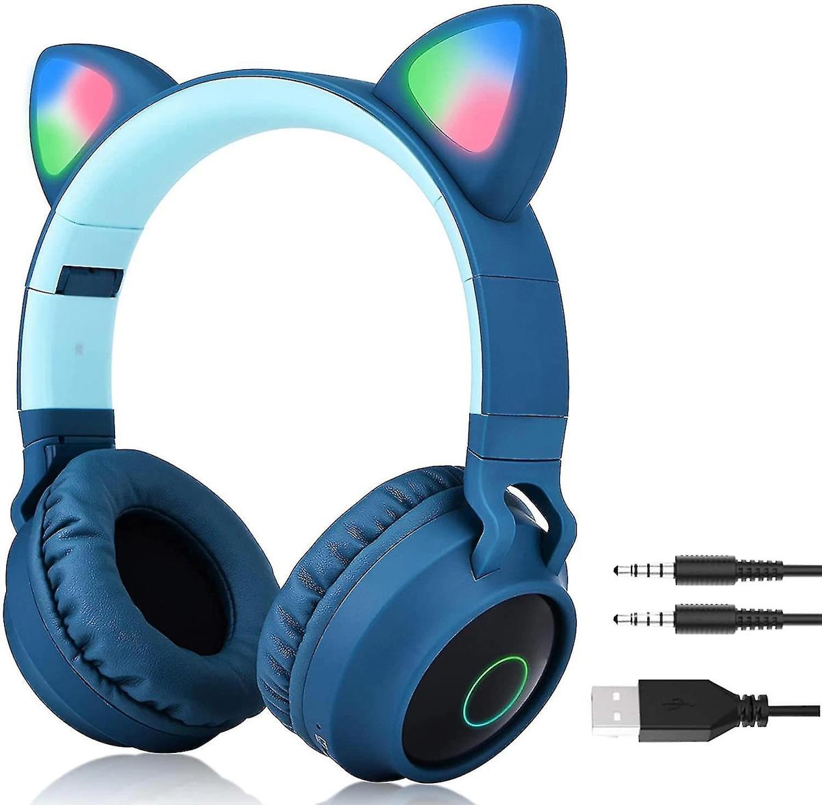 i-Stone 5.0 Işıklı Kulak Üstü Bluetooth Kulaklık Mavi
