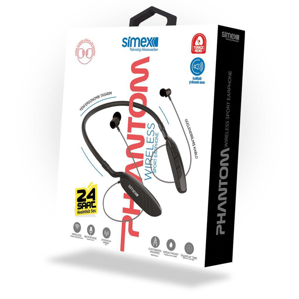 Simex SBK-01 5.0 Gürültü Önleyici Kulak İçi Bluetooth Kulaklık Siyah