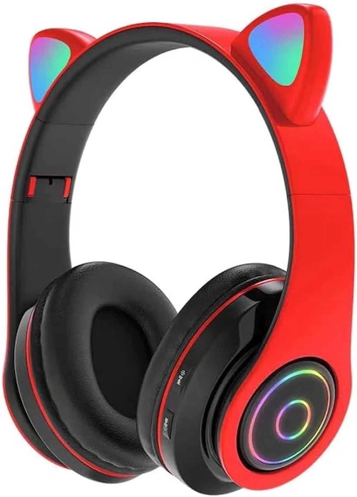 i-Stone 5.0 Işıklı Kulak Üstü Bluetooth Kulaklık Kırmızı