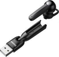 Baseus Araç 5.0 Kablosuz Kulak İçi Bluetooth Kulaklık Siyah