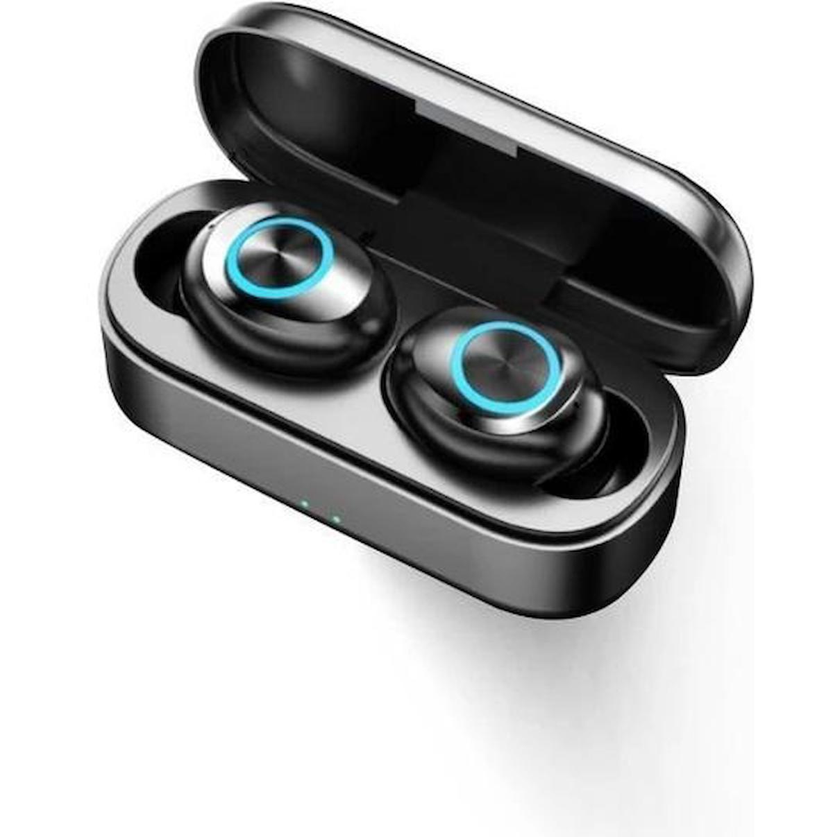 TWS BLIC 5.0 Gürültü Önleyici Kablosuz Kulak İçi Bluetooth Kulaklık Siyah