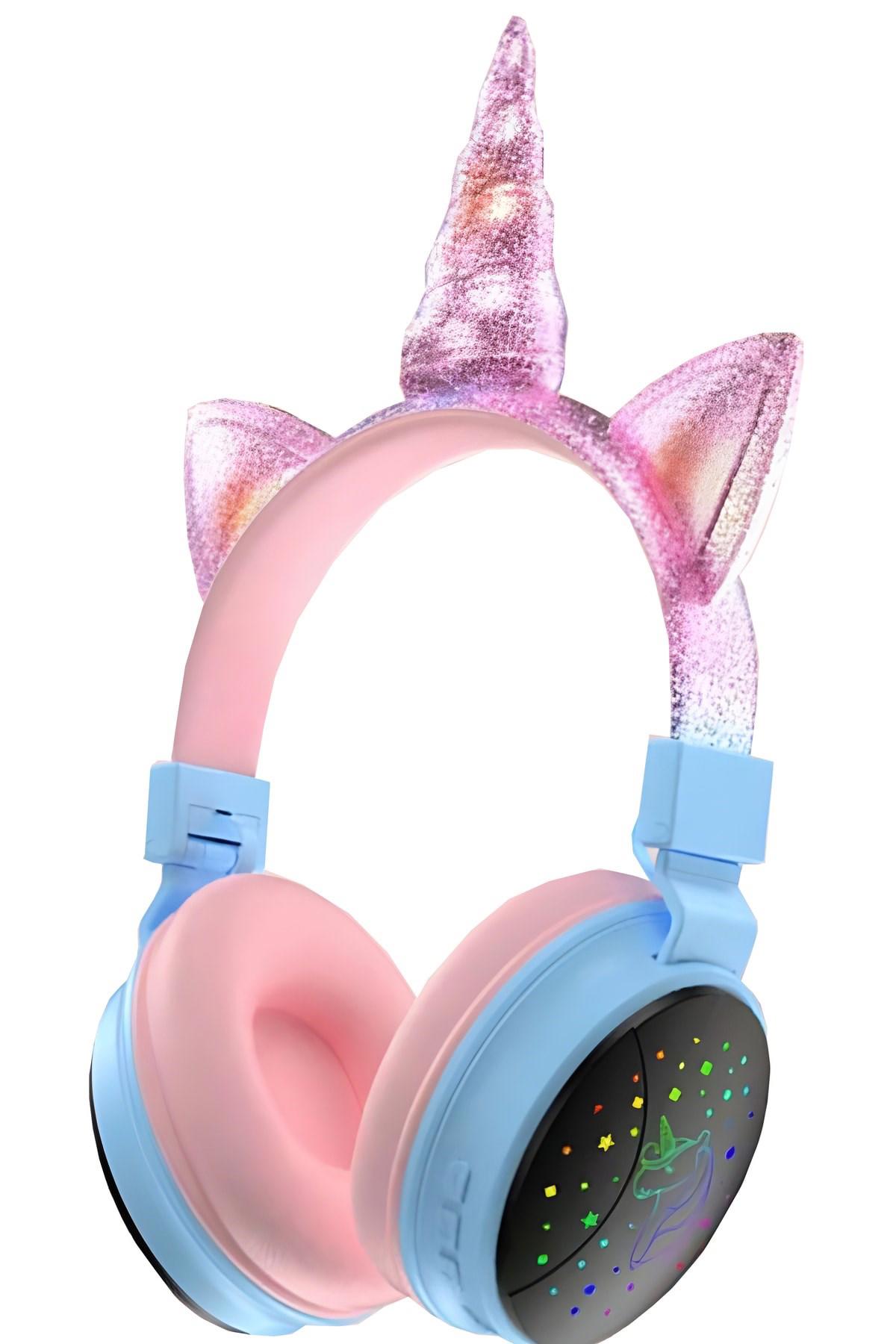 Pazariz Unicorn 5.0 Kablosuz Kulak Üstü Bluetooth Kulaklık Mavi