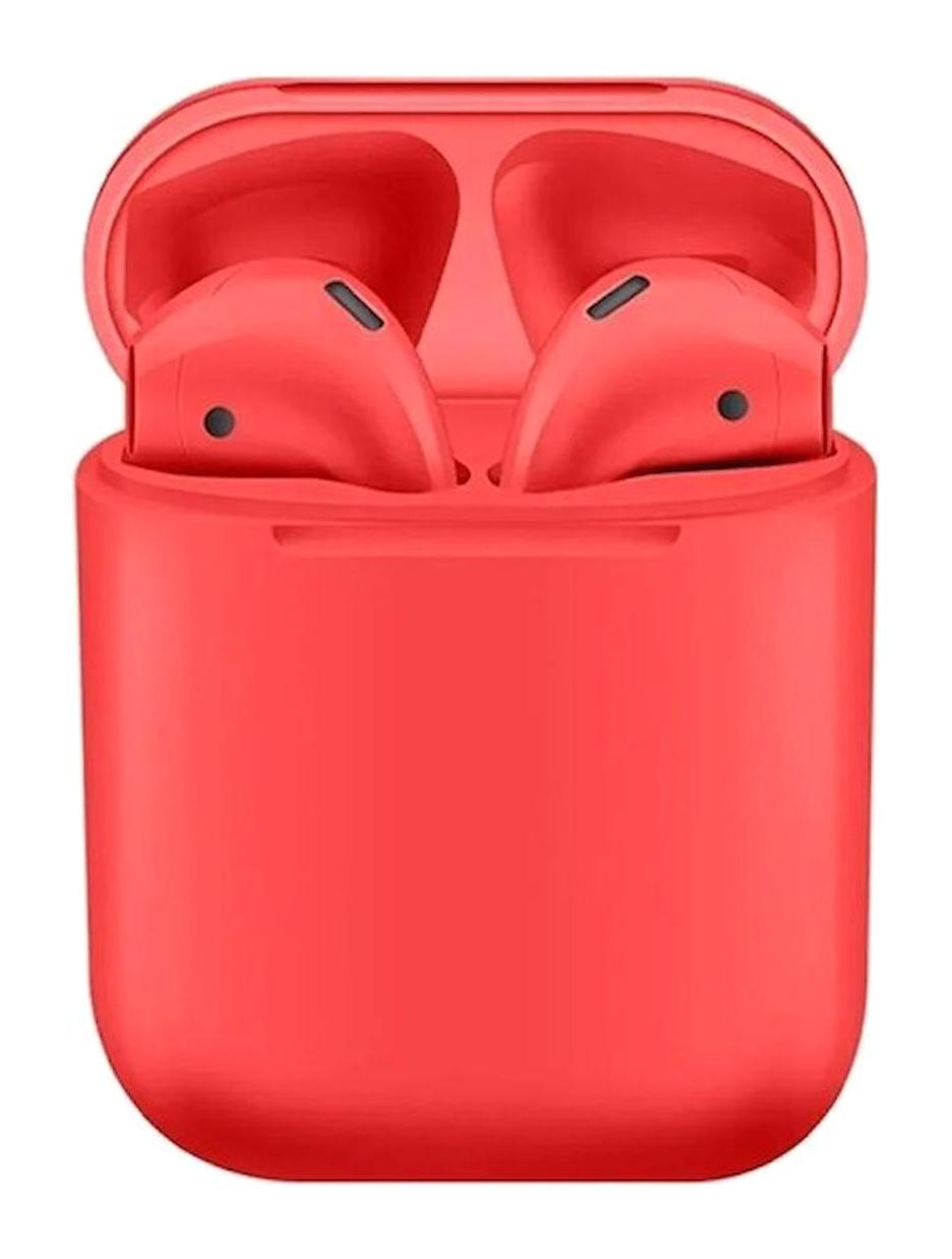 TWS i12 5.0 Kablosuz Kulak İçi Bluetooth Kulaklık Kırmızı