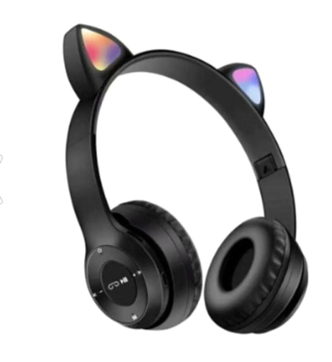 Sentk P47m 5.0 Işıklı Gürültü Önleyici Kablosuz Kulak Üstü Bluetooth Kulaklık Siyah