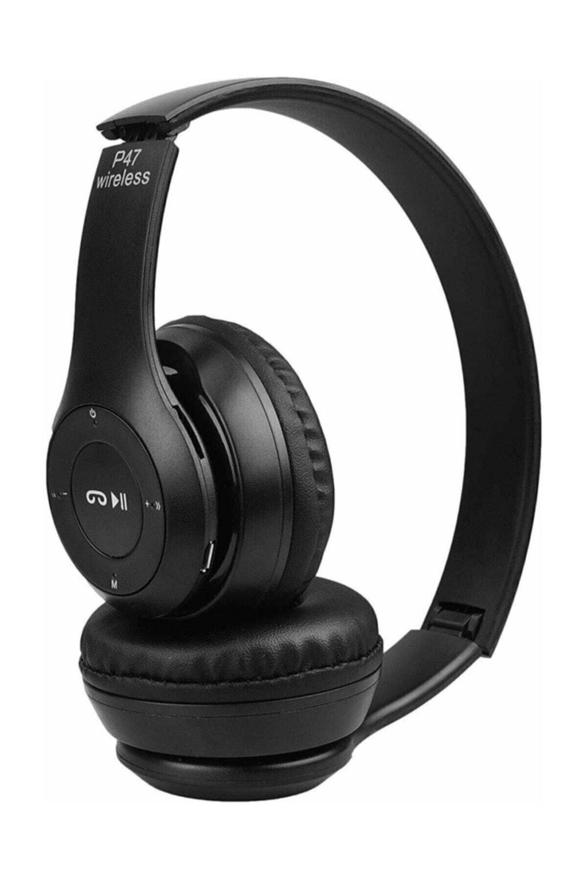 Buffer P47 5.0 Kablosuz Kulak Üstü Bluetooth Kulaklık Siyah